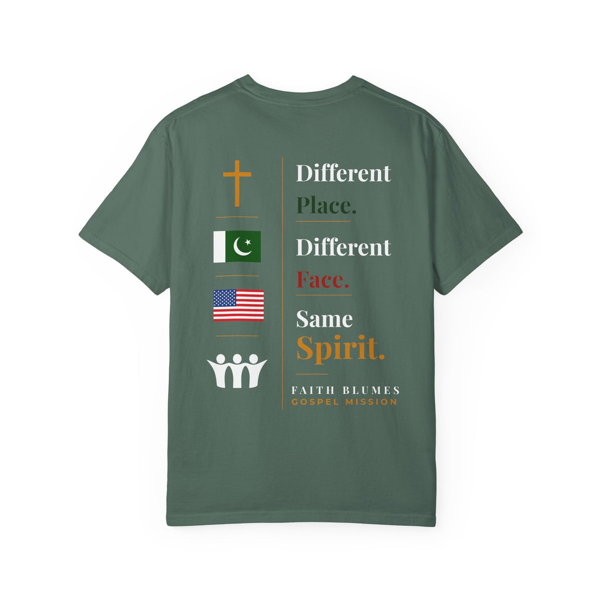 Mission Trip T-Shirt — "Place. Face. Spirit." Gospel Mission Tee
