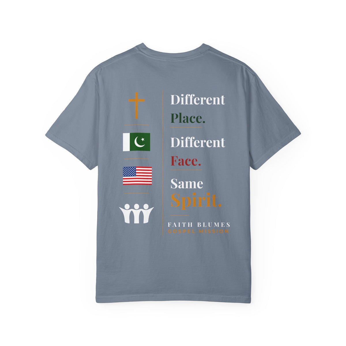 Mission Trip T-Shirt — "Place. Face. Spirit." Gospel Mission Tee