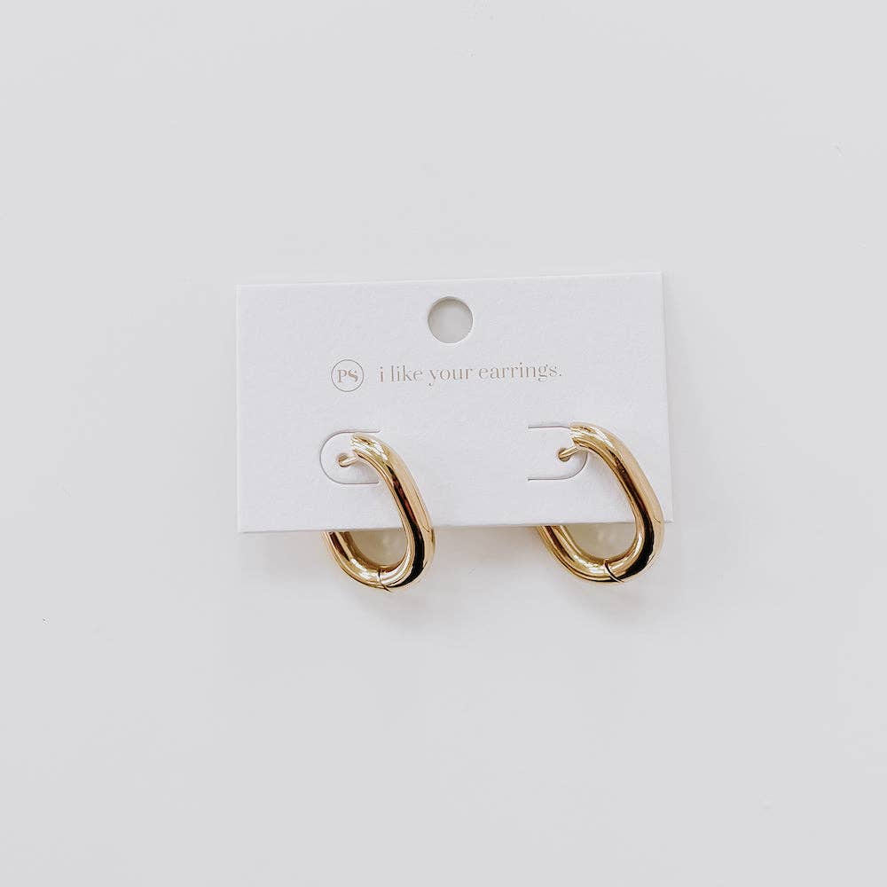 Fantasy Oval Hoop Earrings