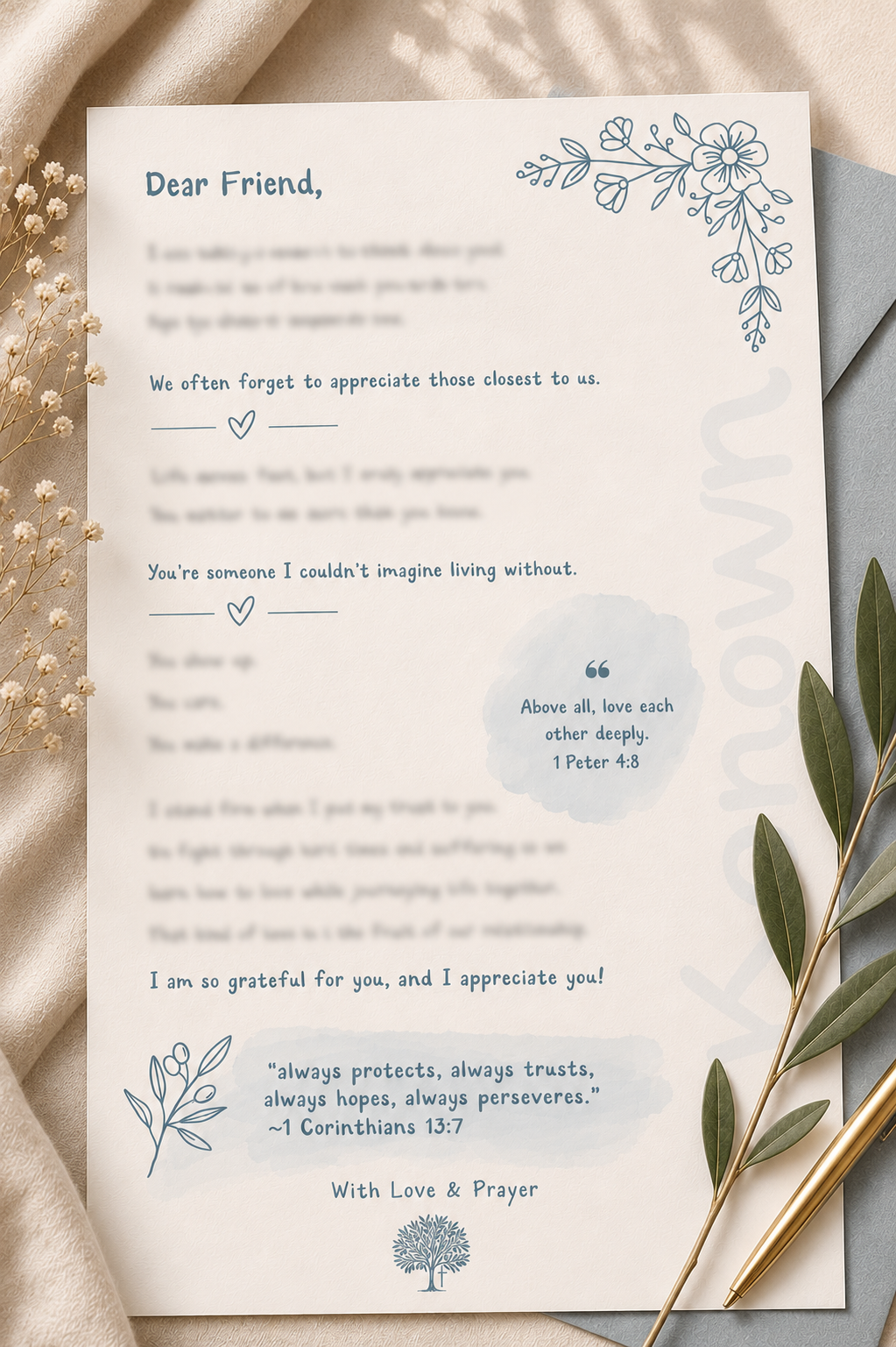 Affirming Someone Letter