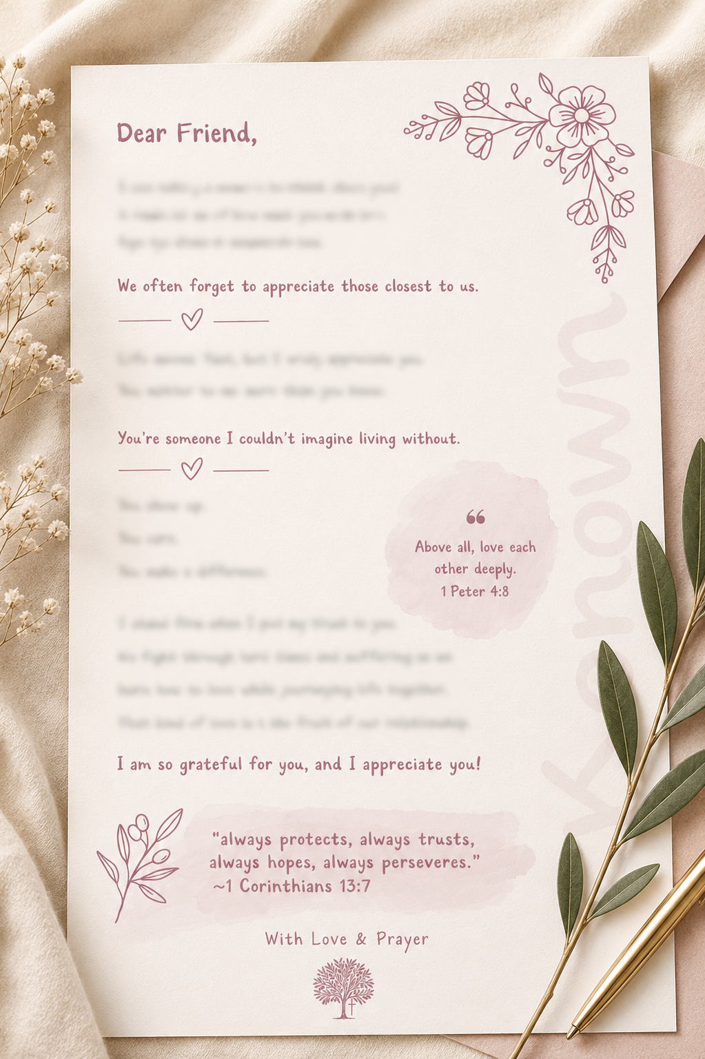 Affirming Someone Letter