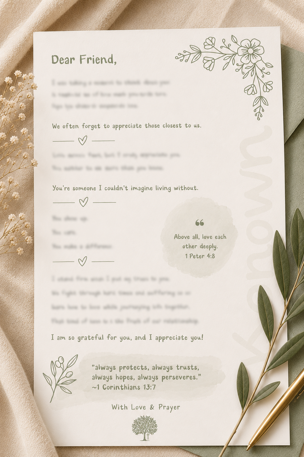Affirming Someone Letter
